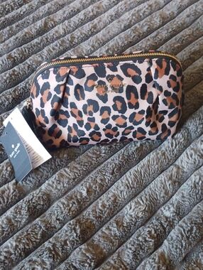 kate spade Leopard-Print Quilted Cosmetic Pouch — Leopard Print